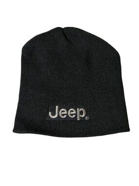 Cap America Jeep Embroidered Black Beanie Made In USA Fits All NEW